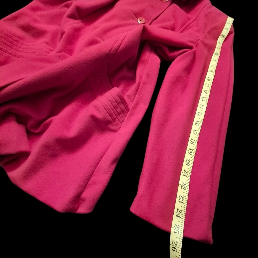 Kashmiracle by Wellington Fashions Cashmere-like Red Button-up Coat  Size 16 - Picture 15 of 15